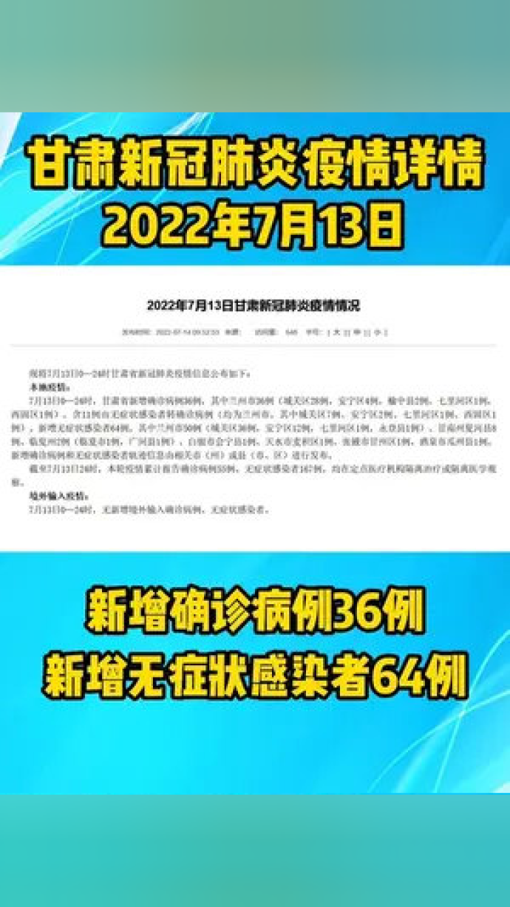 甘肅疫情最新消息今日情況，甘肅疫情最新動(dòng)態(tài)更新，今日最新消息