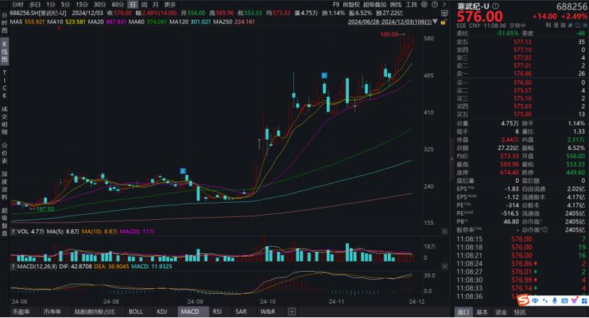寒武紀股價暴漲原因分析，寒武紀股價暴漲的背后原因解析