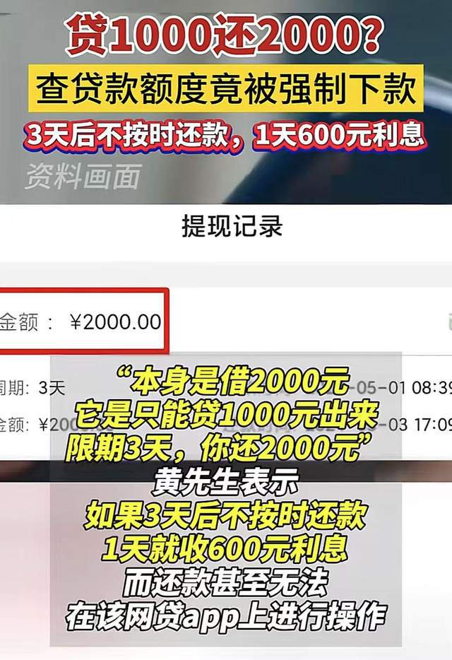 男子網貸千元，三天需還翻倍背后的故事與反思，男子網貸千元背后的故事與反思，高額利息背后的反思與探討