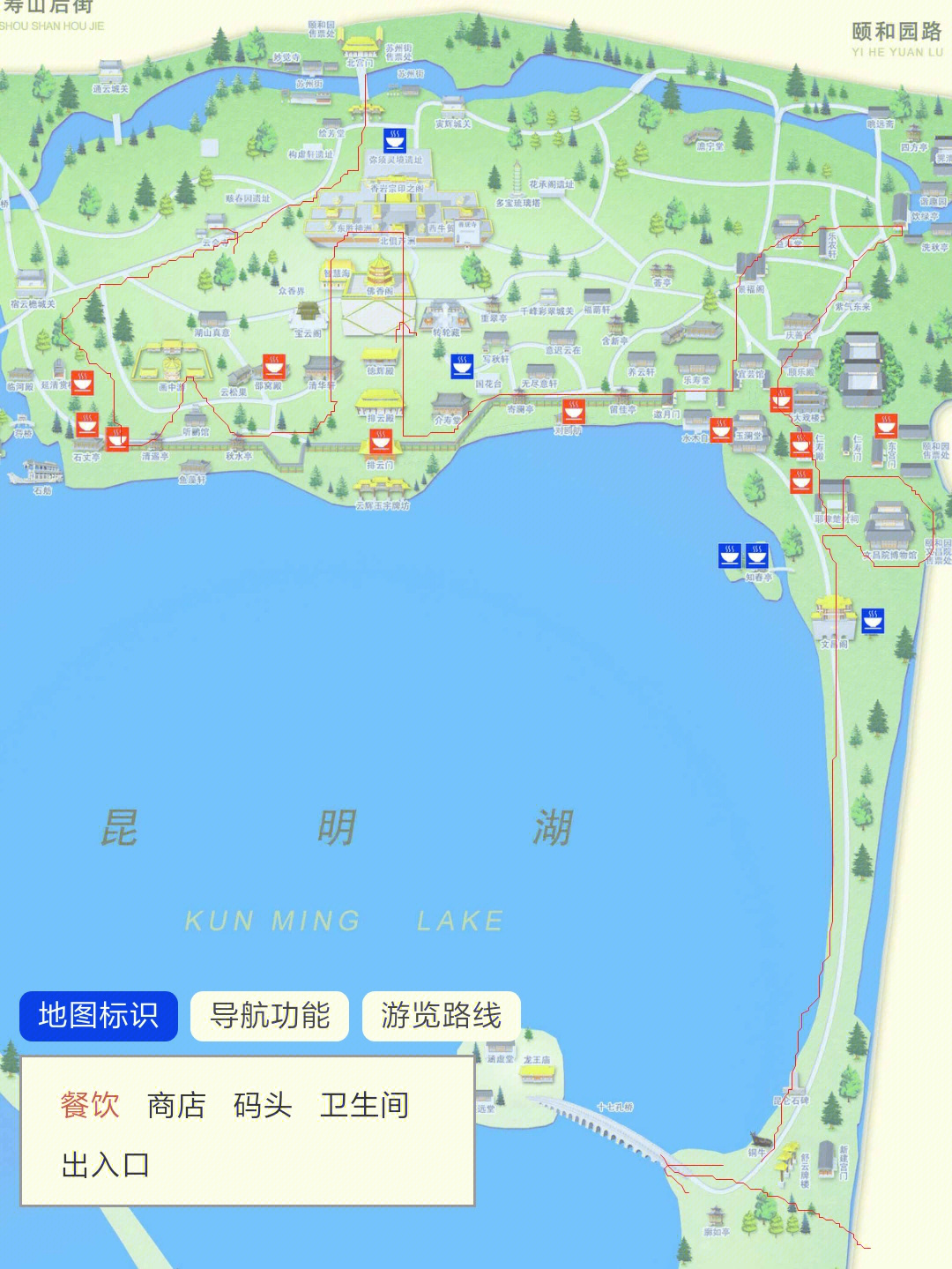 頤和園攻略，最佳路線圖，頤和園攻略，最佳游覽路線圖揭秘