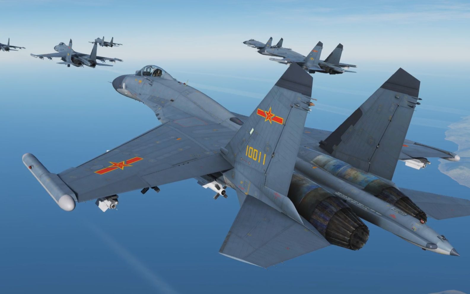 殲-11強勢對抗F-18，空中較量的新時代，殲-11與F-18空中較量，新時代的空中對抗